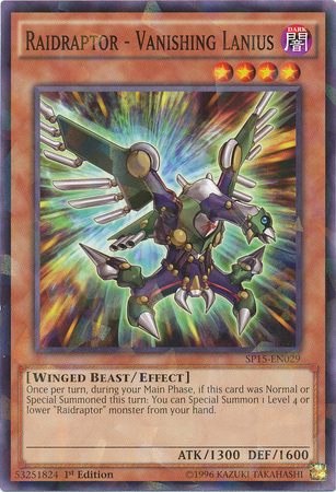 Raidraptor - Vanishing Lanius [SP15-EN029] Shatterfoil Rare - Yu-Gi-Oh! - Card Brawlers | Quebec | Canada |