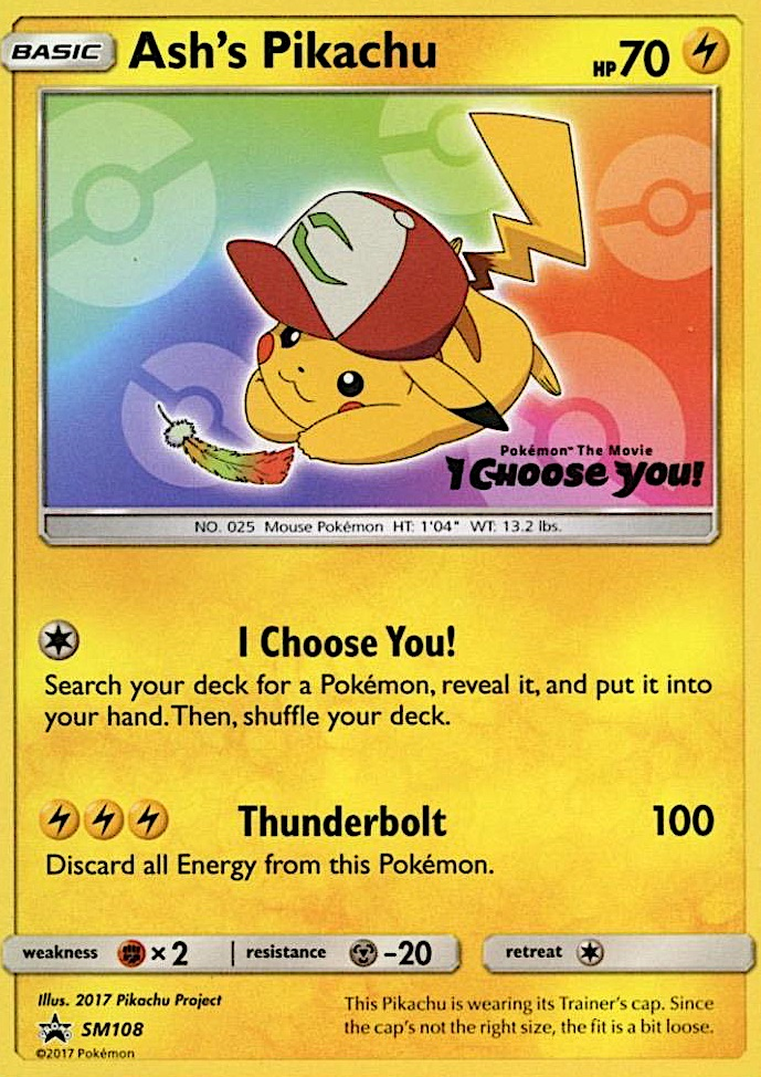 Ash's Pikachu (SM108) [Sun & Moon: Black Star Promos] - Card Brawlers | Quebec | Canada | Yu-Gi-Oh!