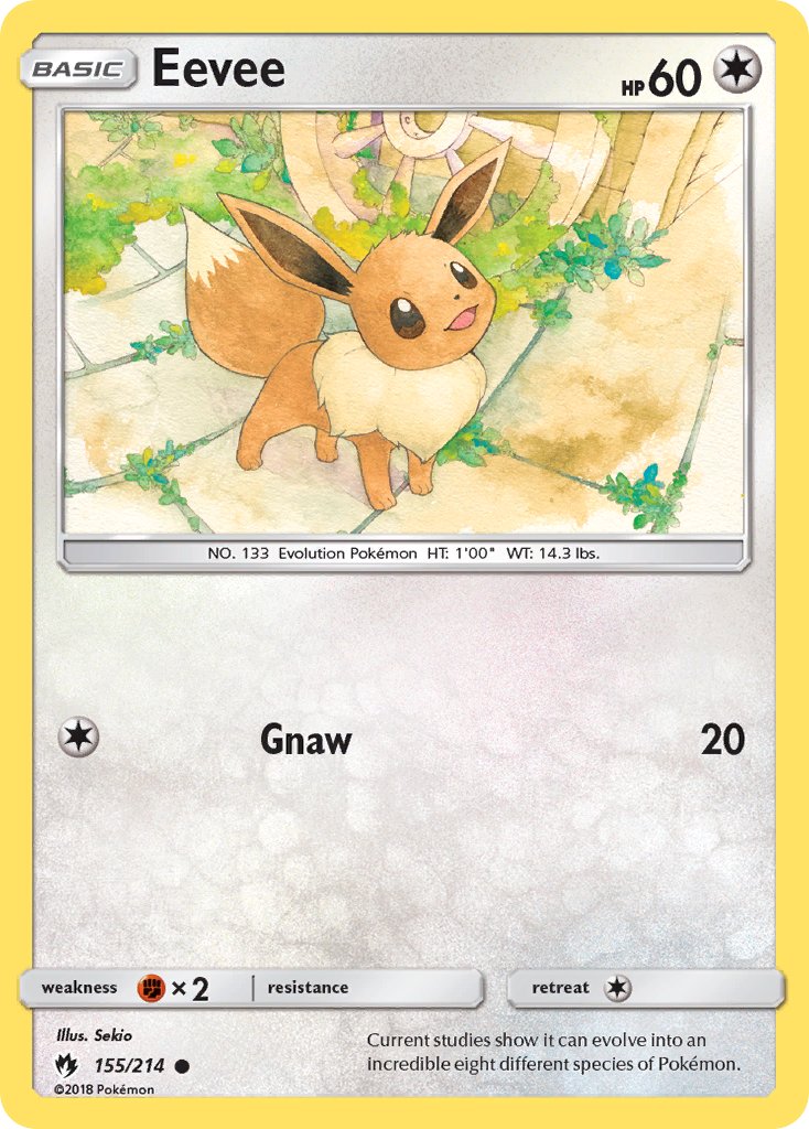 Eevee (155/214) (Let's Play, Eevee Cracked Ice Holo) (Theme Deck Exclusives) [Sun & Moon: Lost Thunder] - Card Brawlers | Quebec | Canada | Yu-Gi-Oh!