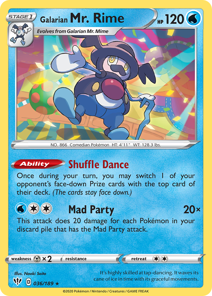 Galarian Mr. Rime (036/189) [Sword & Shield: Darkness Ablaze] - Card Brawlers | Quebec | Canada | Yu-Gi-Oh!