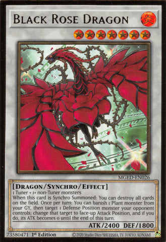 Black Rose Dragon (Alternate Art) [MGED-EN026] Gold Rare - Card Brawlers | Quebec | Canada | Yu-Gi-Oh!