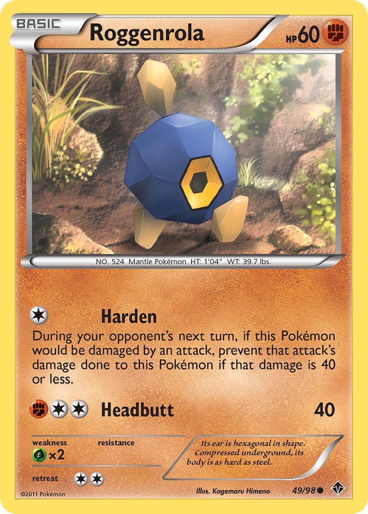 Roggenrola (49/98) (Cracked Ice Holo) (Blister Exclusive) [Black & White: Emerging Powers] - Card Brawlers | Quebec | Canada | Yu-Gi-Oh!