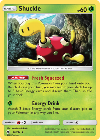 Shuckle (16/214) [Sun & Moon: Lost Thunder] - Card Brawlers | Quebec | Canada | Yu-Gi-Oh!