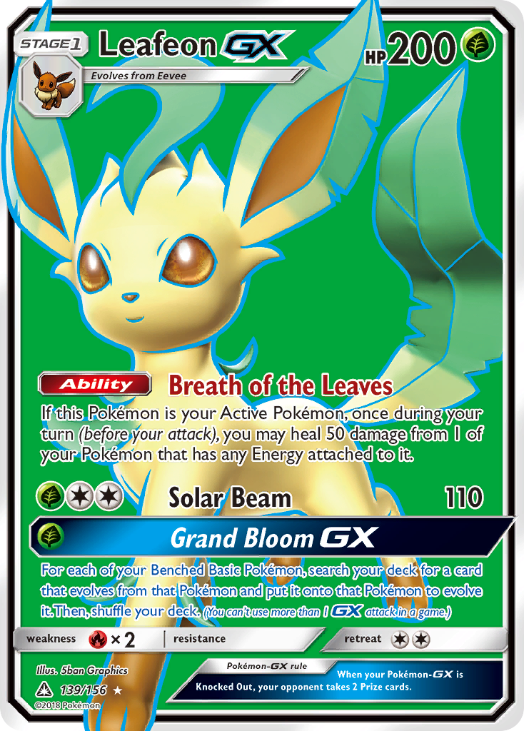 Leafeon GX (139/156) [Sun & Moon: Ultra Prism] - Card Brawlers | Quebec | Canada | Yu-Gi-Oh!