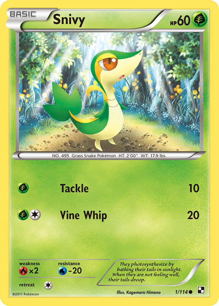 Snivy (1/114) (Cosmos Holo) [Black & White: Base Set] - Card Brawlers | Quebec | Canada | Yu-Gi-Oh!