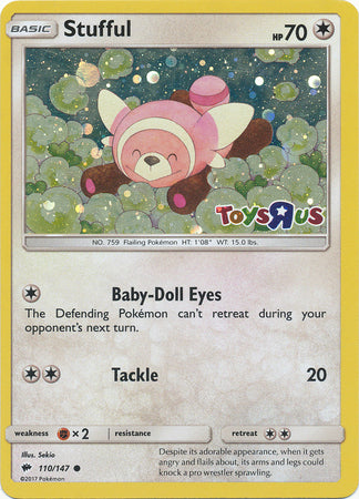 Stufful (110/147) (Toys R Us Promo) [Sun & Moon: Burning Shadows] - Card Brawlers | Quebec | Canada | Yu-Gi-Oh!