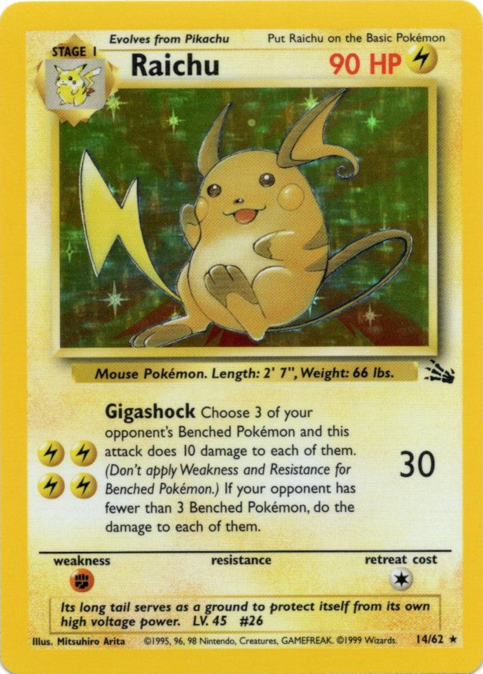 Raichu (14/62) [Fossil Unlimited] - Card Brawlers | Quebec | Canada | Yu-Gi-Oh!