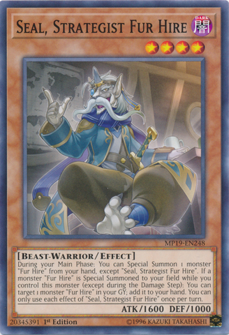 Seal, Strategist Fur Hire [MP19-EN248] Common - Card Brawlers | Quebec | Canada | Yu-Gi-Oh!