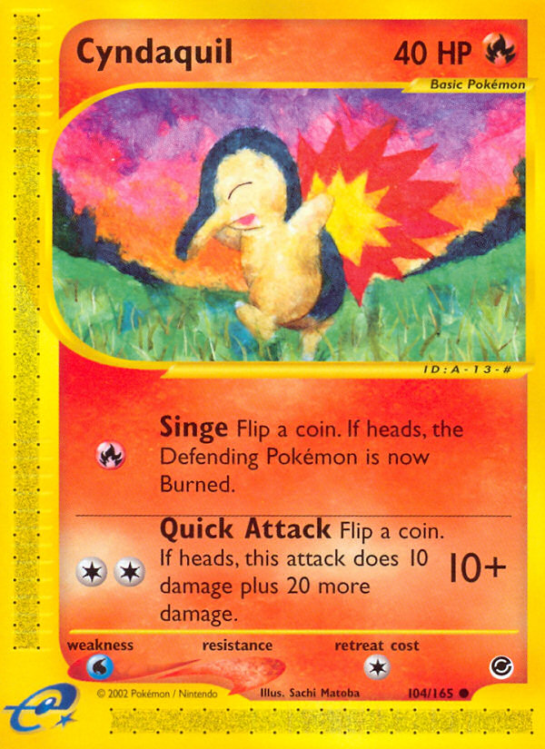 Cyndaquil (104/165) [Expedition: Base Set] - Card Brawlers | Quebec | Canada | Yu-Gi-Oh!