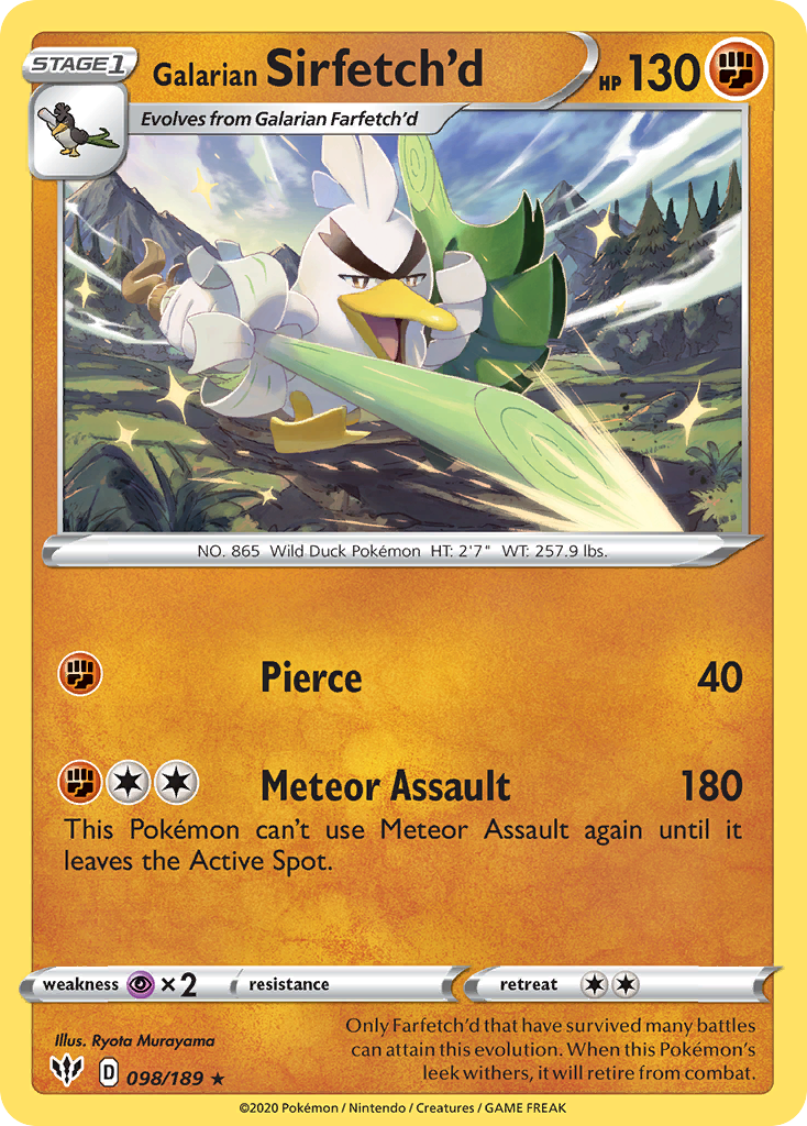 Galarian Sirfetch'd (098/189) [Sword & Shield: Darkness Ablaze] - Card Brawlers | Quebec | Canada | Yu-Gi-Oh!