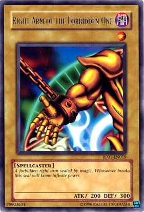 Right Arm of the Forbidden One [RP01-EN019] Rare - Card Brawlers | Quebec | Canada | Yu-Gi-Oh!