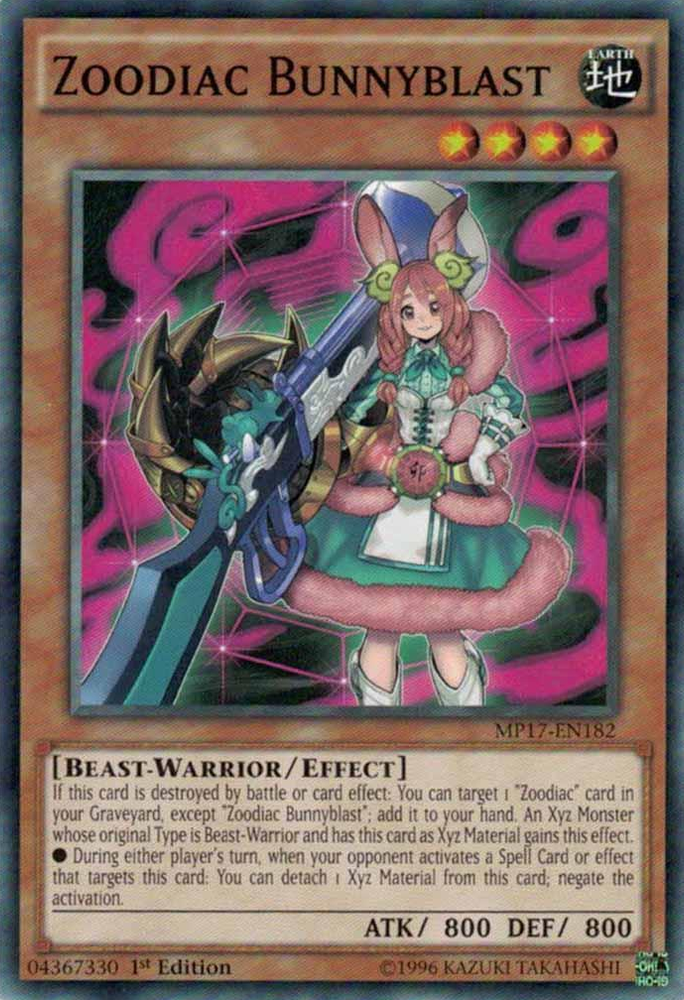 Zoodiac Bunnyblast [MP17-EN182] Common - Card Brawlers | Quebec | Canada | Yu-Gi-Oh!