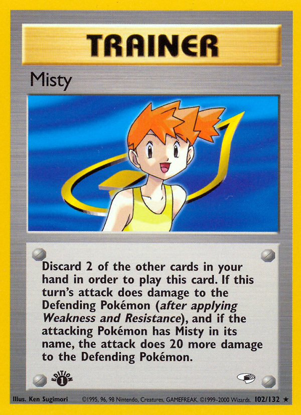 Misty (102/132) [Gym Heroes 1st Edition] - Card Brawlers | Quebec | Canada | Yu-Gi-Oh!