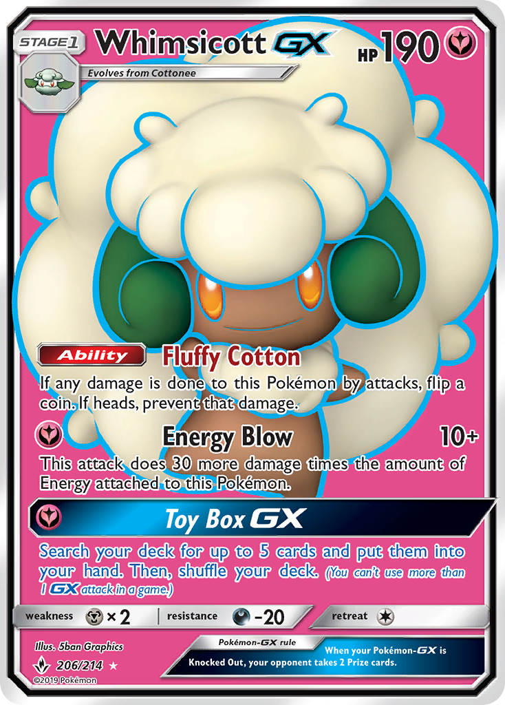 Whimsicott GX (206/214) [Sun & Moon: Unbroken Bonds] - Card Brawlers | Quebec | Canada | Yu-Gi-Oh!