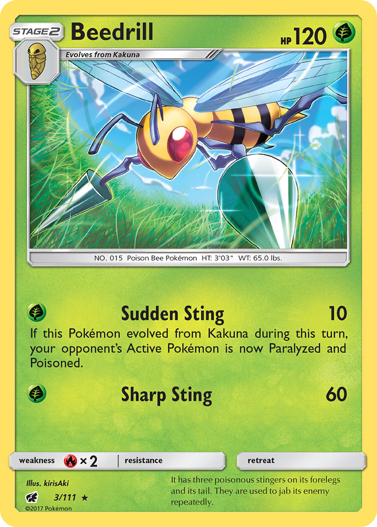 Beedrill (3/111) [Sun & Moon: Crimson Invasion] - Card Brawlers | Quebec | Canada | Yu-Gi-Oh!