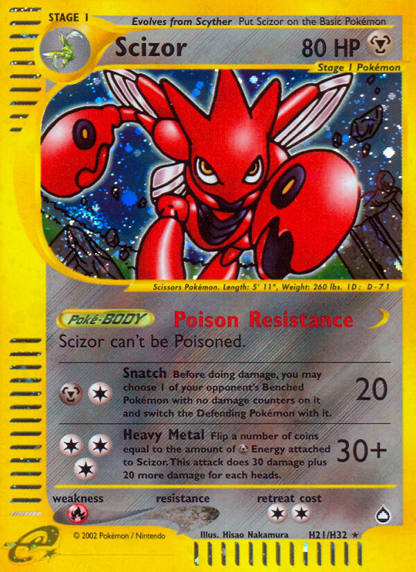 Scizor (H21/H32) [Aquapolis] - Card Brawlers | Quebec | Canada | Yu-Gi-Oh!