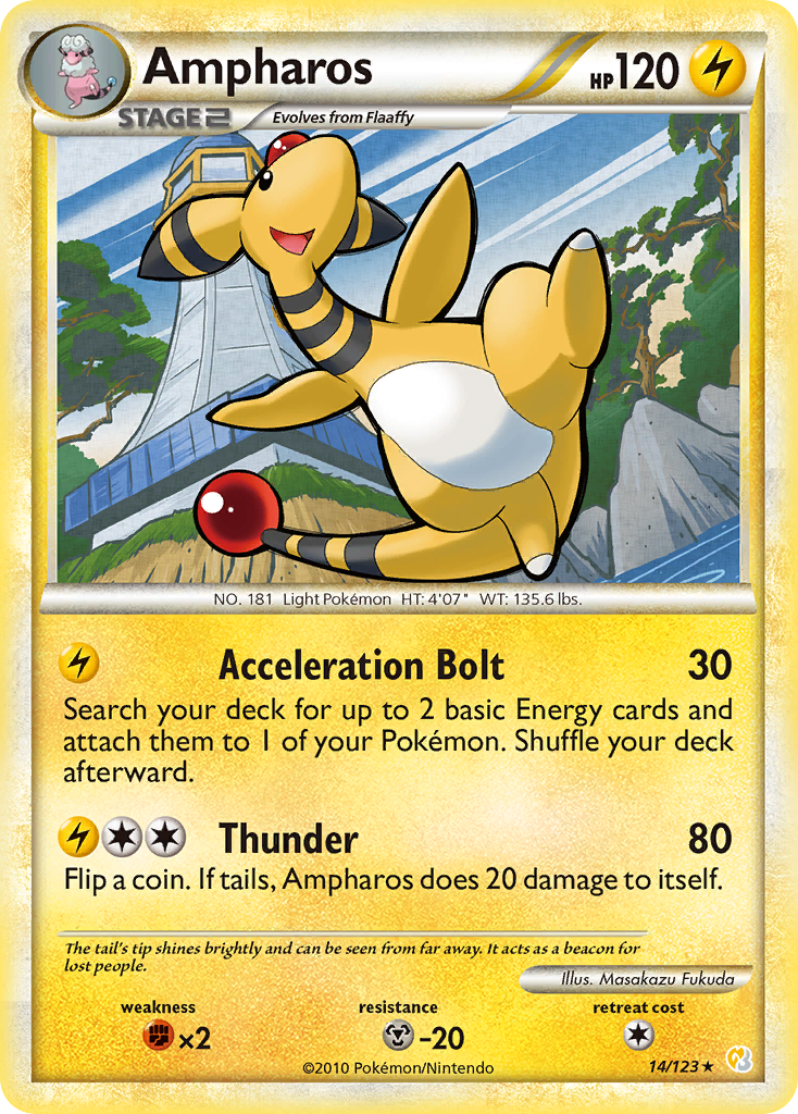 Ampharos (14/123) [HeartGold & SoulSilver: Base Set] - Card Brawlers | Quebec | Canada | Yu-Gi-Oh!