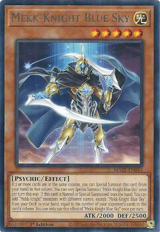 Mekk-Knight Blue Sky [MAZE-EN043] Rare - Card Brawlers | Quebec | Canada | Yu-Gi-Oh!