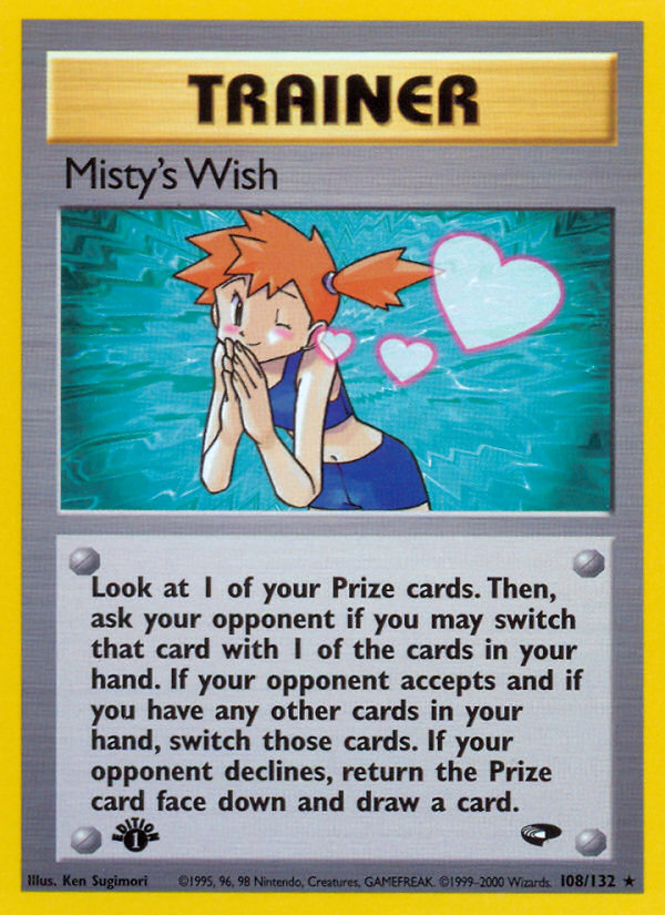 Misty's Wish (108/132) [Gym Challenge 1st Edition] - Card Brawlers | Quebec | Canada | Yu-Gi-Oh!