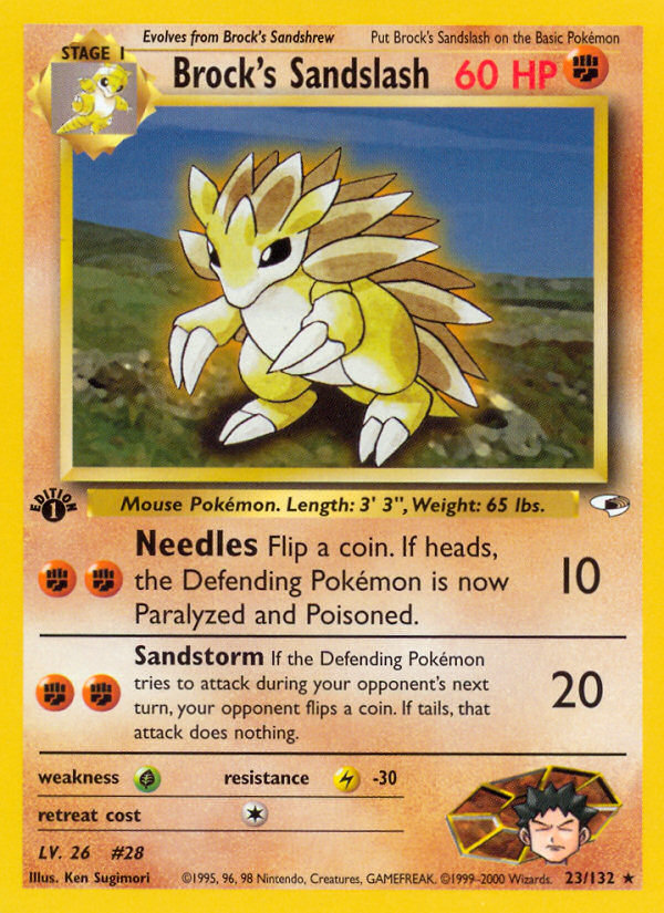 Brock's Sandslash (23/132) [Gym Heroes 1st Edition] - Card Brawlers | Quebec | Canada | Yu-Gi-Oh!