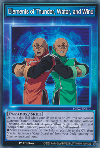 Elements of Thunder, Water, and Wind [SGX2-ENS10] Common - Card Brawlers | Quebec | Canada | Yu-Gi-Oh!