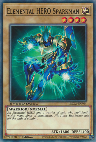 Elemental HERO Sparkman [SGX2-ENA04] Common - Card Brawlers | Quebec | Canada | Yu-Gi-Oh!