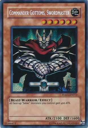 Commander Gottoms, Swordmaster [HA01-EN013] Secret Rare - Card Brawlers | Quebec | Canada | Yu-Gi-Oh!