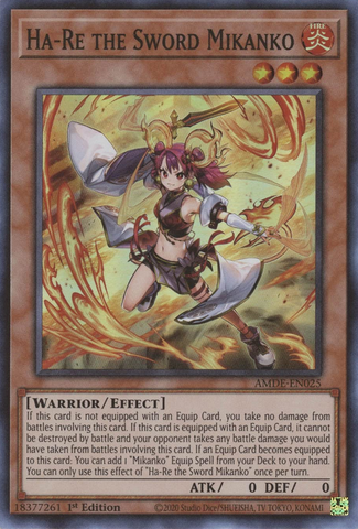 Ha-Re the Sword Mikanko [AMDE-EN025] Super Rare - Card Brawlers | Quebec | Canada | Yu-Gi-Oh!