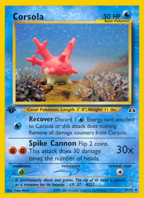 Corsola (37/75) [Neo Discovery 1st Edition] - Card Brawlers | Quebec | Canada | Yu-Gi-Oh!