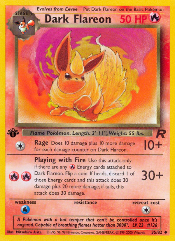Dark Flareon (35/82) [Team Rocket 1st Edition] - Card Brawlers | Quebec | Canada | Yu-Gi-Oh!