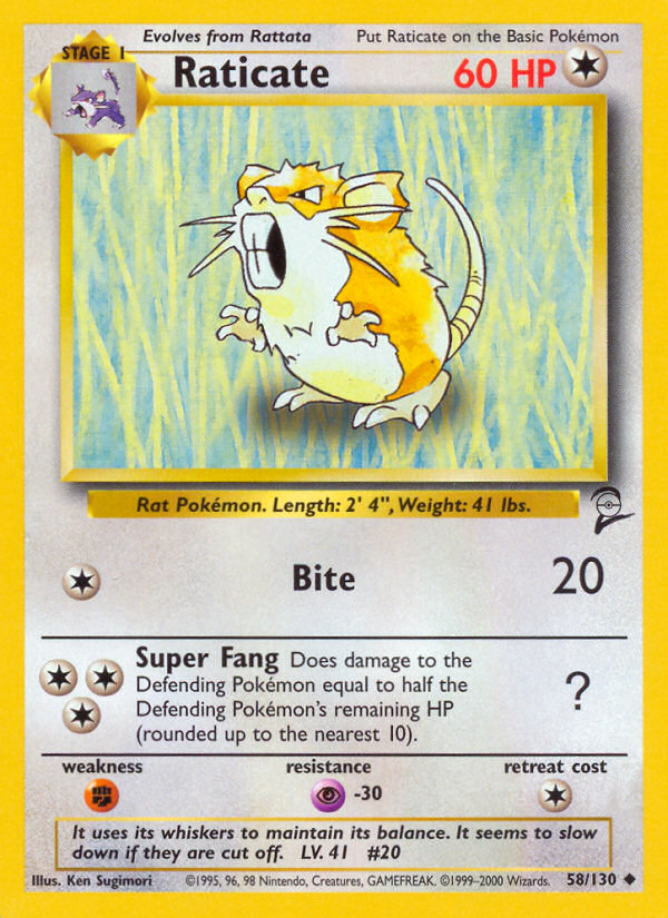 Raticate (58/130) [Base Set 2] - Card Brawlers | Quebec | Canada | Yu-Gi-Oh!