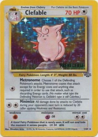 Clefable (1/64) (Prerelease Promo) [Jungle Unlimited] - Card Brawlers | Quebec | Canada | Yu-Gi-Oh!
