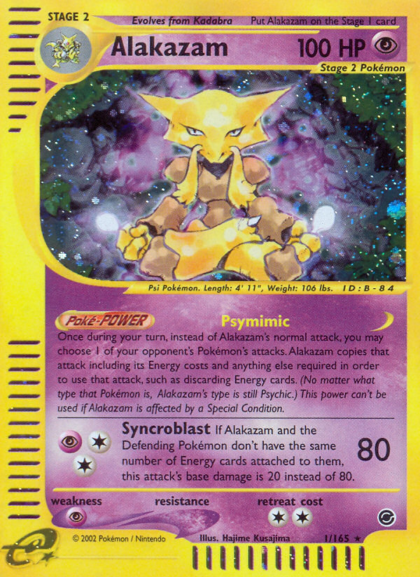 Alakazam (1/165) [Expedition: Base Set] - Card Brawlers | Quebec | Canada | Yu-Gi-Oh!