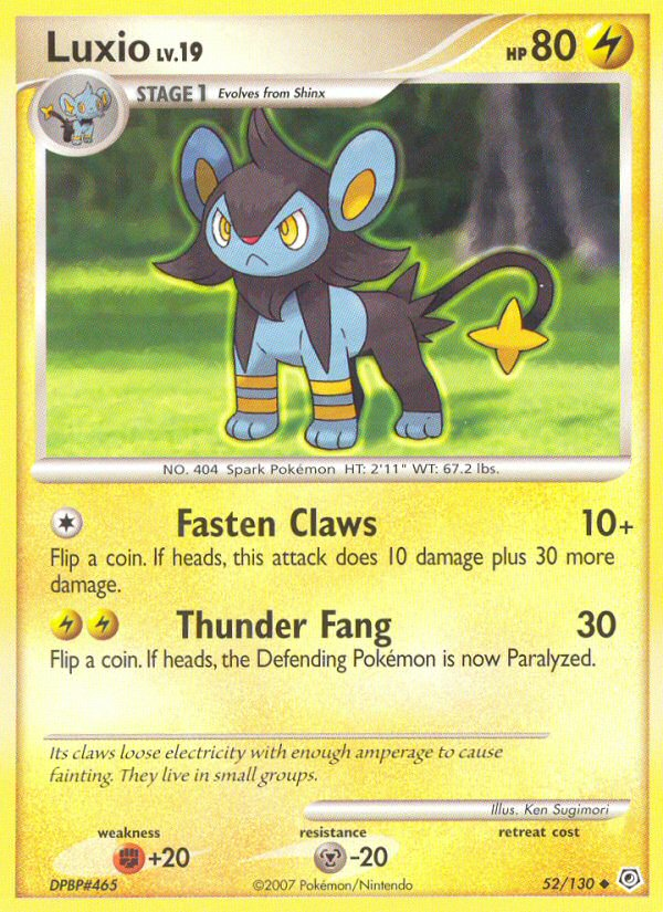 Luxio (52/130) [Diamond & Pearl: Base Set] - Card Brawlers | Quebec | Canada | Yu-Gi-Oh!