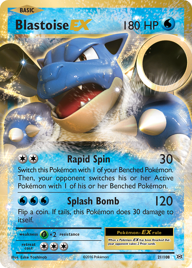 Blastoise EX (21/108) [XY: Evolutions] - Card Brawlers | Quebec | Canada | Yu-Gi-Oh!