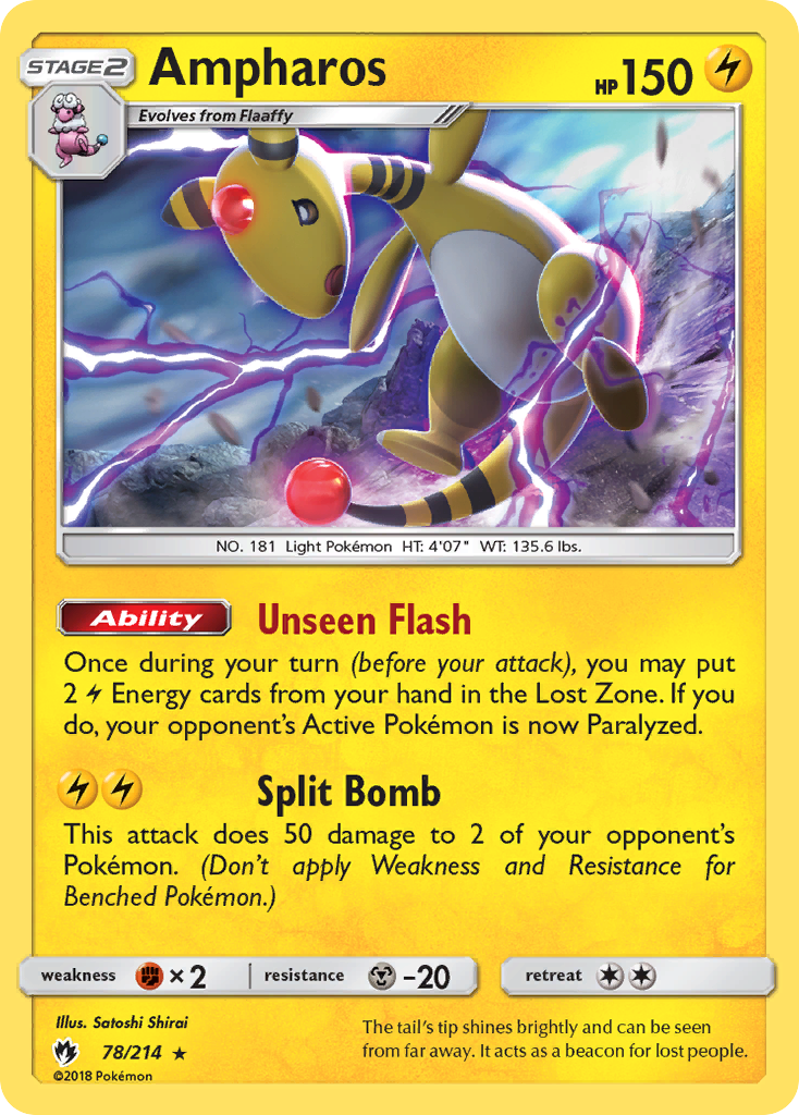 Ampharos (78/214) [Sun & Moon: Lost Thunder] - Card Brawlers | Quebec | Canada | Yu-Gi-Oh!