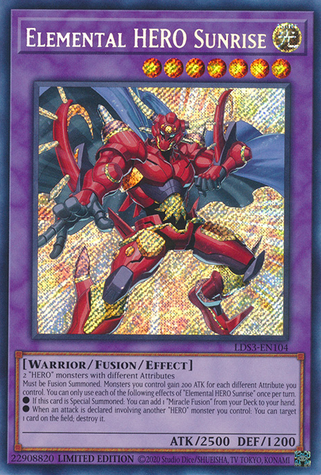 Elemental HERO Sunrise [LDS3-EN104] Secret Rare - Card Brawlers | Quebec | Canada | Yu-Gi-Oh!