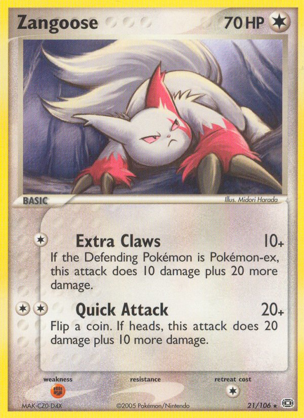 Zangoose (21/106) [EX: Emerald] - Card Brawlers | Quebec | Canada | Yu-Gi-Oh!