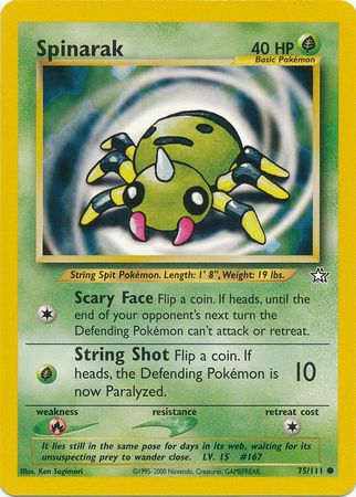 Spinarak (75/111) [Neo Genesis Unlimited] - Card Brawlers | Quebec | Canada | Yu-Gi-Oh!
