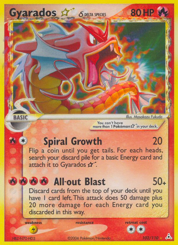 Gyarados Star (102/110) (Delta Species) [EX: Holon Phantoms] - Card Brawlers | Quebec | Canada | Yu-Gi-Oh!