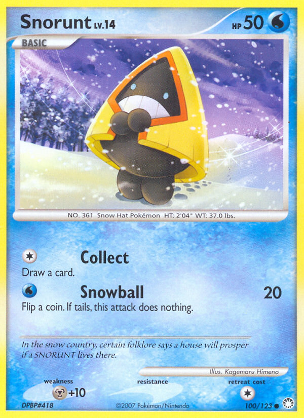 Snorunt (100/123) [Diamond & Pearl: Mysterious Treasures] - Card Brawlers | Quebec | Canada | Yu-Gi-Oh!