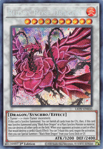 Ruddy Rose Dragon [LIOV-EN035] Secret Rare - Card Brawlers | Quebec | Canada | Yu-Gi-Oh!