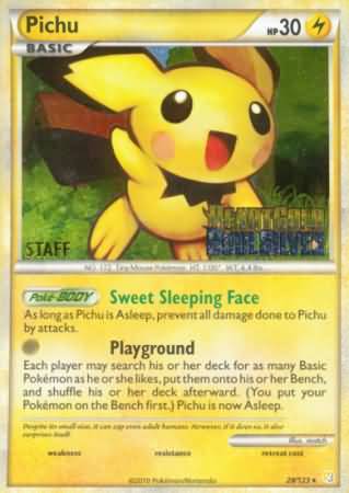 Pichu (28/123) (Staff Prerelease Promo) [Nintendo: Black Star Promos] - Card Brawlers | Quebec | Canada | Yu-Gi-Oh!