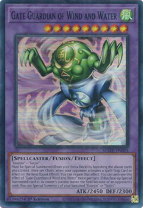 Gate Guardian of Wind and Water [MAZE-EN005] Super Rare - Card Brawlers | Quebec | Canada | Yu-Gi-Oh!