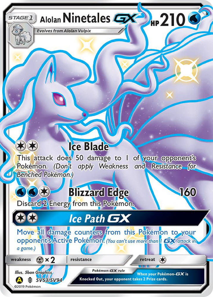 Alolan Ninetales GX (SV53/SV94) [Sun & Moon: Hidden Fates - Shiny Vault] - Card Brawlers | Quebec | Canada | Yu-Gi-Oh!