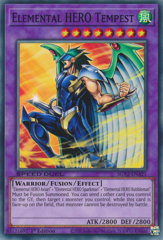 Elemental HERO Tempest [SGX2-ENA21] Common - Card Brawlers | Quebec | Canada | Yu-Gi-Oh!