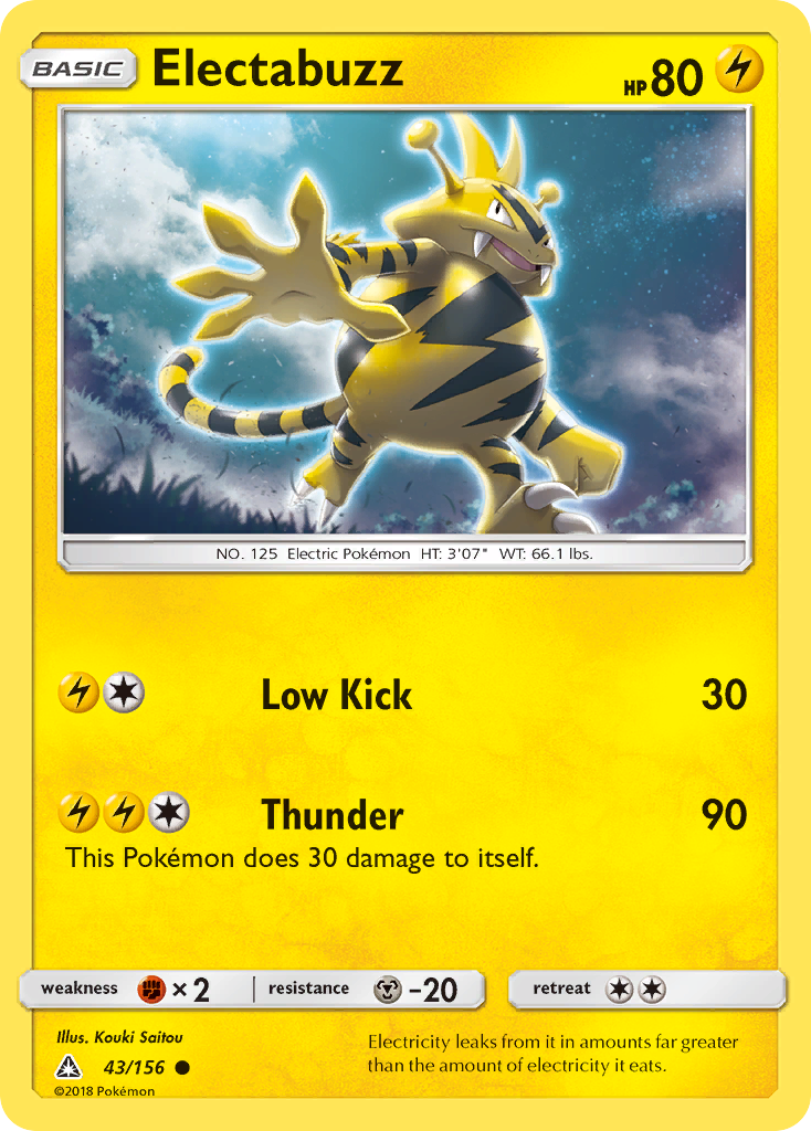 Electabuzz (43/156) [Sun & Moon: Ultra Prism] - Card Brawlers | Quebec | Canada | Yu-Gi-Oh!