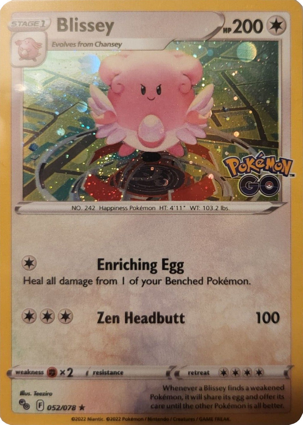 Blissey (052/078) (Cosmos Holo) [Pokémon GO] - Card Brawlers | Quebec | Canada | Yu-Gi-Oh!