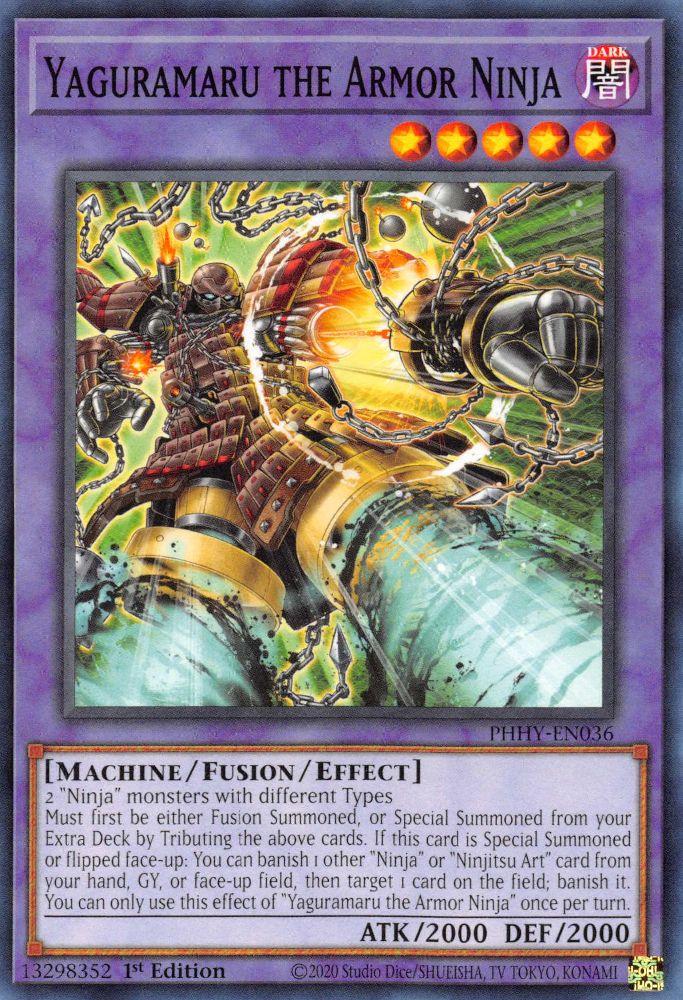 Yaguramaru the Armor Ninja [PHHY-EN036] Common - Card Brawlers | Quebec | Canada | Yu-Gi-Oh!