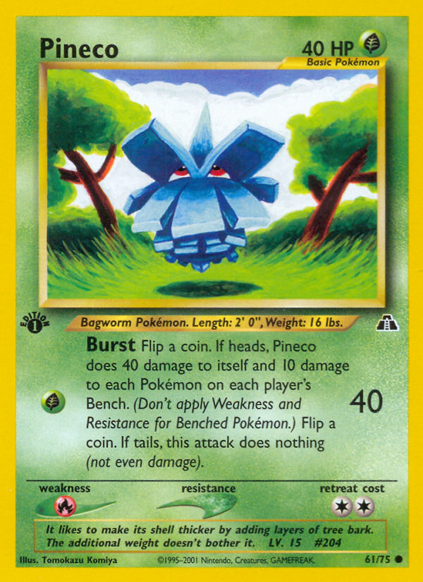 Pineco (61/75) [Neo Discovery 1st Edition] - Card Brawlers | Quebec | Canada | Yu-Gi-Oh!